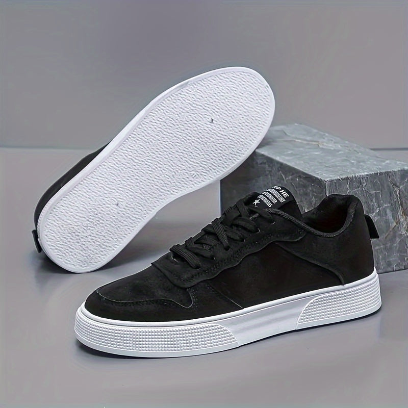 Men's Plus Size Breathable Casual Sneakers - Versatile All-Season Green Skate Shoes with Soft PU/PVC Sole, Lace-Up, Round Toe Design for Business & Social Events