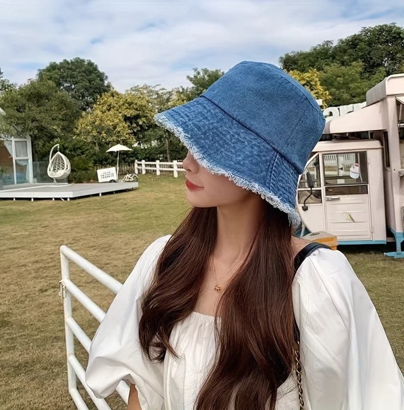 1pc 2024 New Spring/Summer Fisherman Hat, Sun Hat, Casual And Fashionable, Suitable for Travel, Protects Against Uv Rays