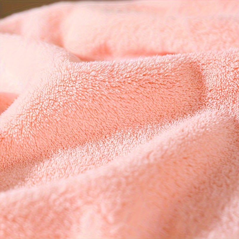 Bindi Monkey Ultra-Soft Coral Fleece Youngsters Towel - Quick-Dry, Absorbent & Cozy Cartoon Embroidered Bath Towel for Boys & Girls - Pink/Green/Blue/Yellow Options