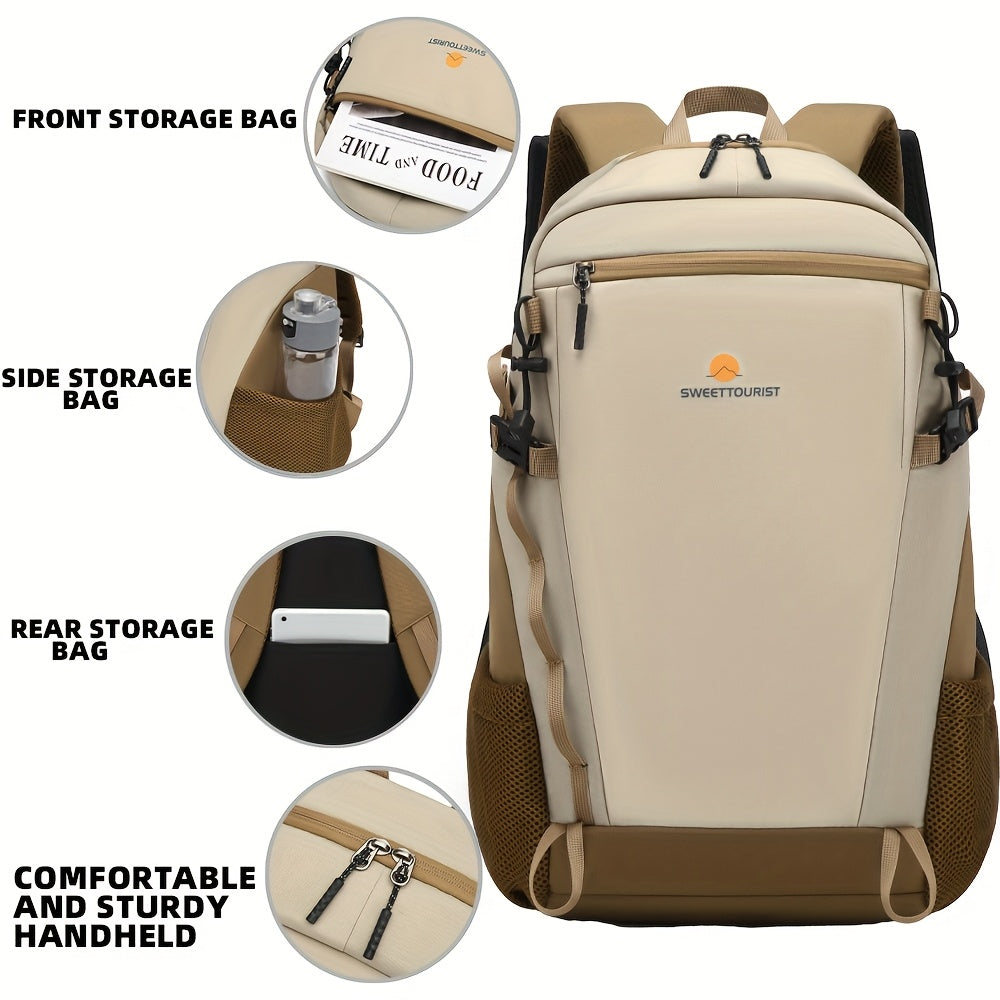 SWEET TOURIST Men'S Lightweight Hiking Backpack - Durable Oxford Fabric, Large Capacity, Adjustable Straps, Multiple Compartments for Outdoor Travel, Sports Casual Use, Hiking Gear, Sturdy Construction