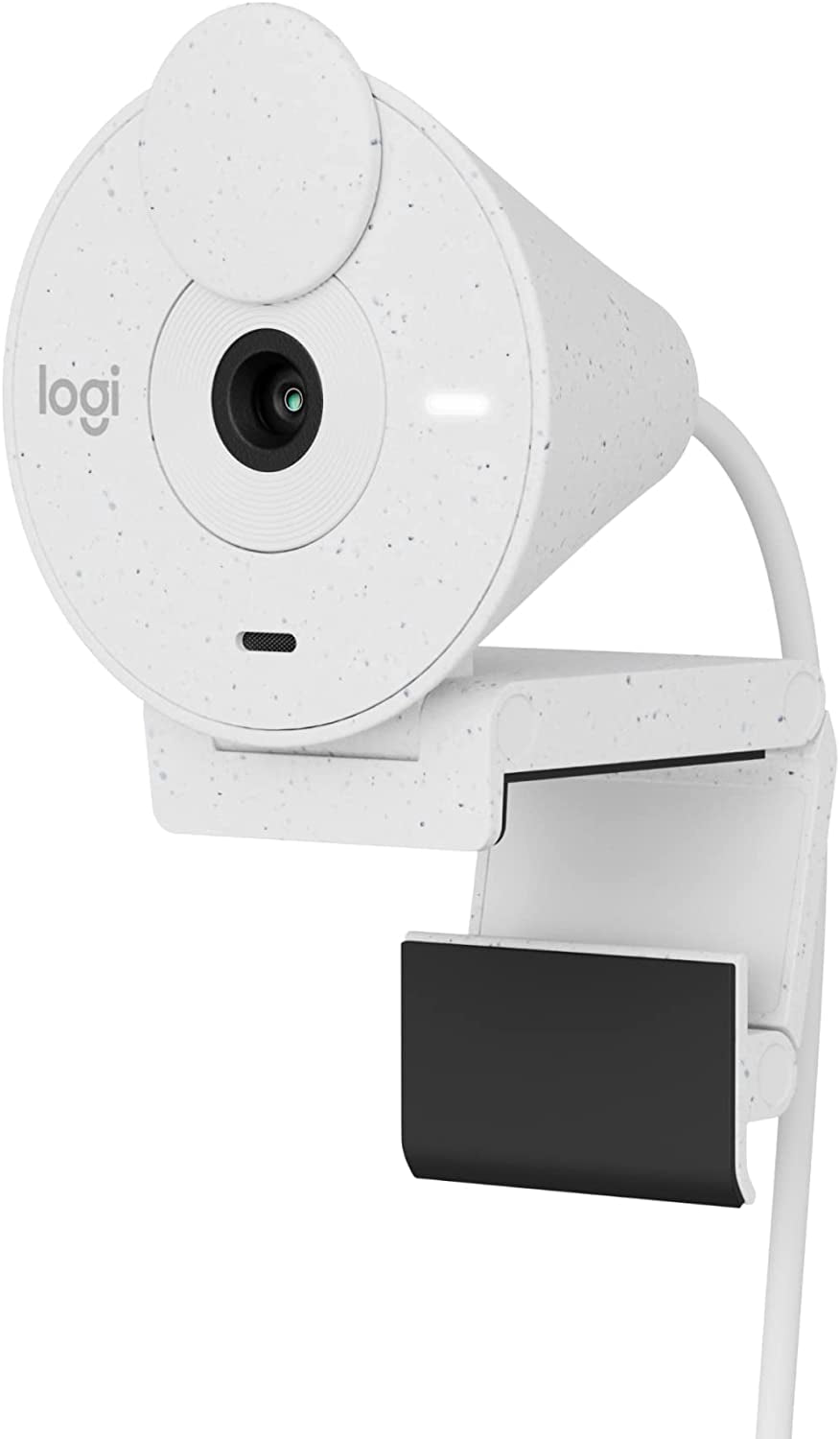 Logitech Brio 301 Full HD Webcam with Privacy Shutter, Noise Reduction Microphone, USB-C, Certified for Zoom, Microsoft Teams, Google Meet, Auto Light Correction - Black