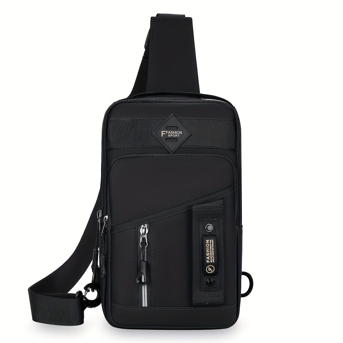 1pc Men's New Large Capacity Bag, Multilayer Storage Crossbody Bag, Trendy Fashion Chest Bag