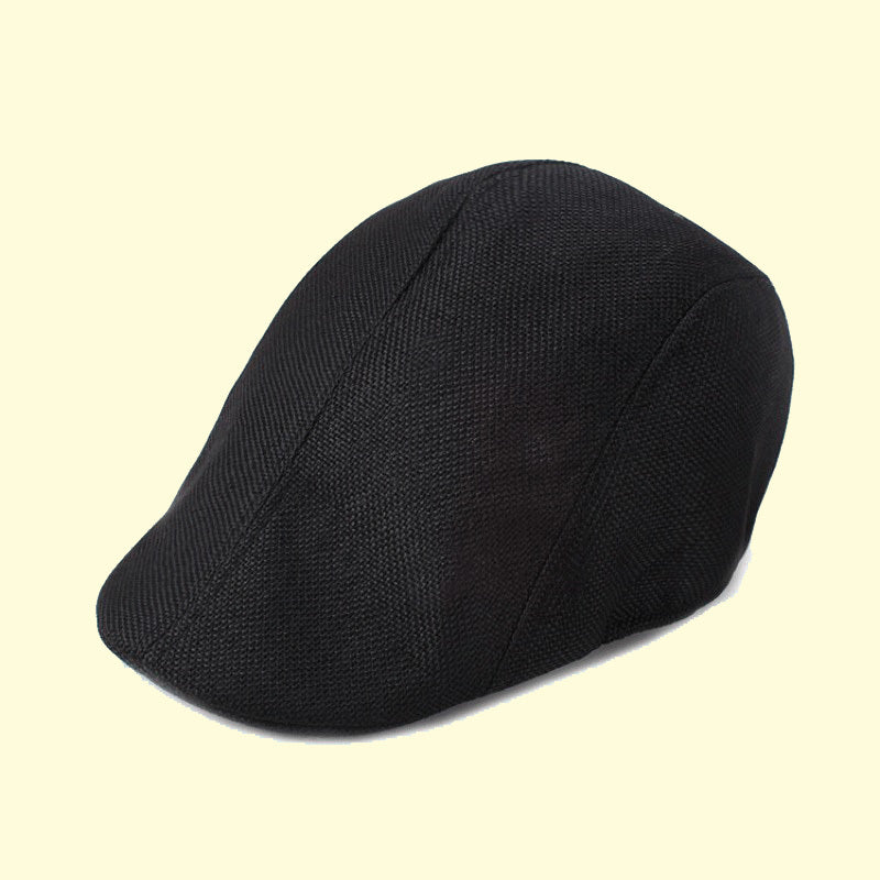 Retro Solid Color Newsboy Cap, Women'S Spring Summer Outdoor Sports Riding Travel Literary Painter Hat, Polyester Woven Beret with Lightweight Design and Inelasticity Fit