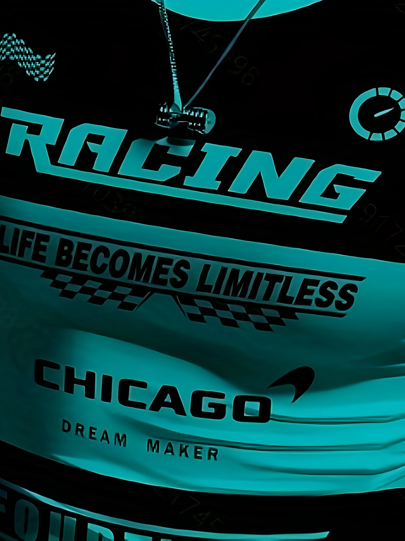 Men'S Racing Graphic T-Shirt - Bold Neon Green Black Racing Car Design, Lightweight Breathable Fabric for Motorsport Events, Casual Streetwear - Chicago Dream Maker Inspired Casual Attire, Racing Jersey, Event Apparel, Spor