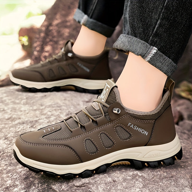 Men'S Breathable Running Shoes - All-Season Casual Sports Sneakers with Elastic Band Slip-On Closure, Soft Faux & Fabric Upper, Shock-Absorbing PVC Sole, Round Toe for Outdoor Activities
