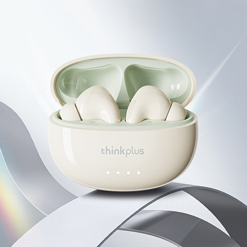 Lenovo ThinkPlus Hifi Panoramic Stereo Earbuds - Crystal Clear Sound, Ergonomic Design, Long Battery Life, Advanced Noise Cancellation, USB-C Fast Charging Case, Wireless Audio|Ergonomic Earbuds|Compact Design, Earbud Case