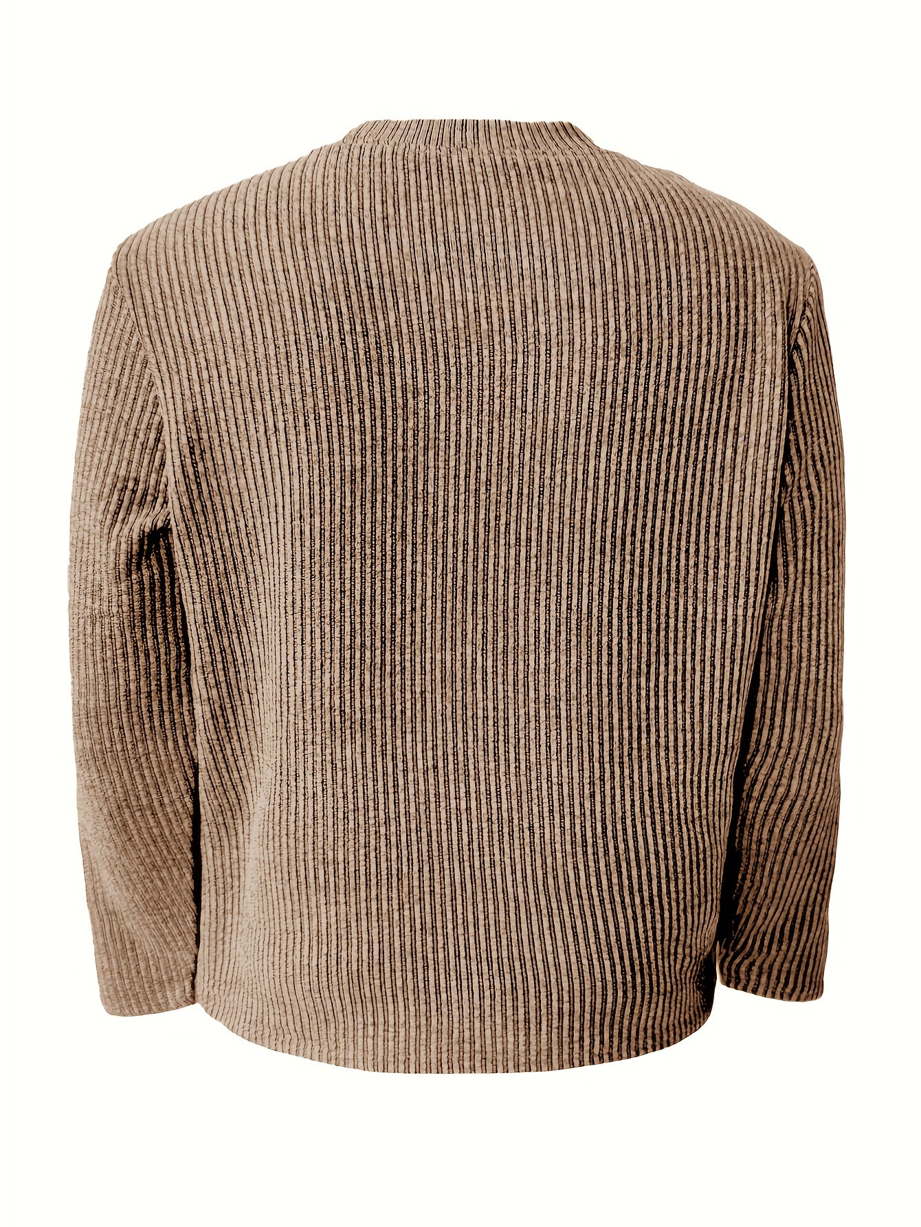 Men'S Casual Long Sleeve Crew Neck Knit Polyester Tops for Spring/Fall, Outdoor, Daily Wear, Weekend, Festival, Valentine'S Day, Independence Day, Birthday, Father'S Day, New Year's, Vacation