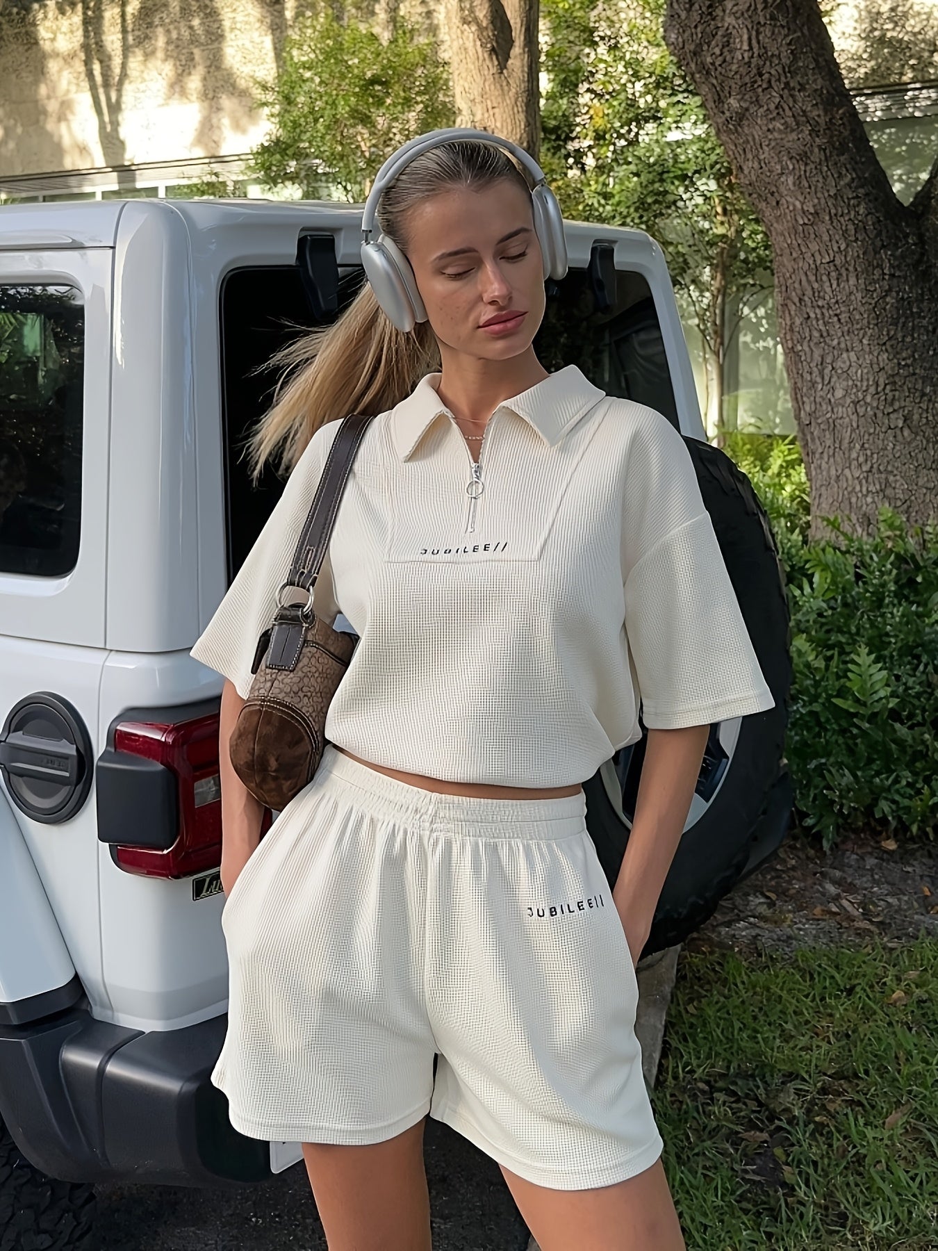 Women’s Summer Sports Polo Top and Shorts Set