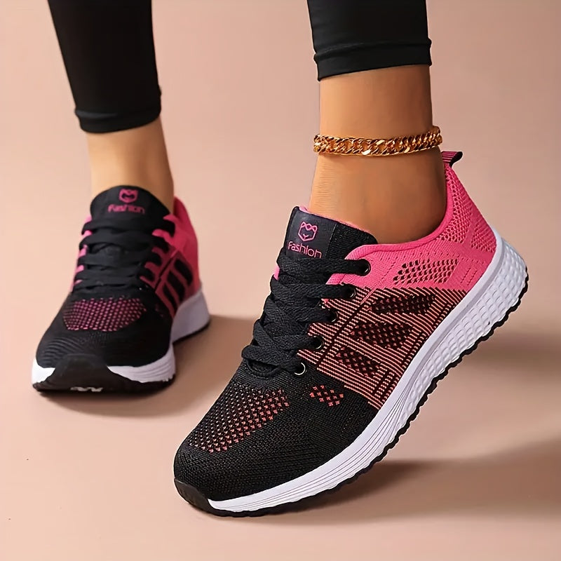 Hot Selling Fly Mesh Breathable Casual սպորտային կոշիկներ կանանց համար, թեթև և հակասայթաքող վազքի կոշիկներ