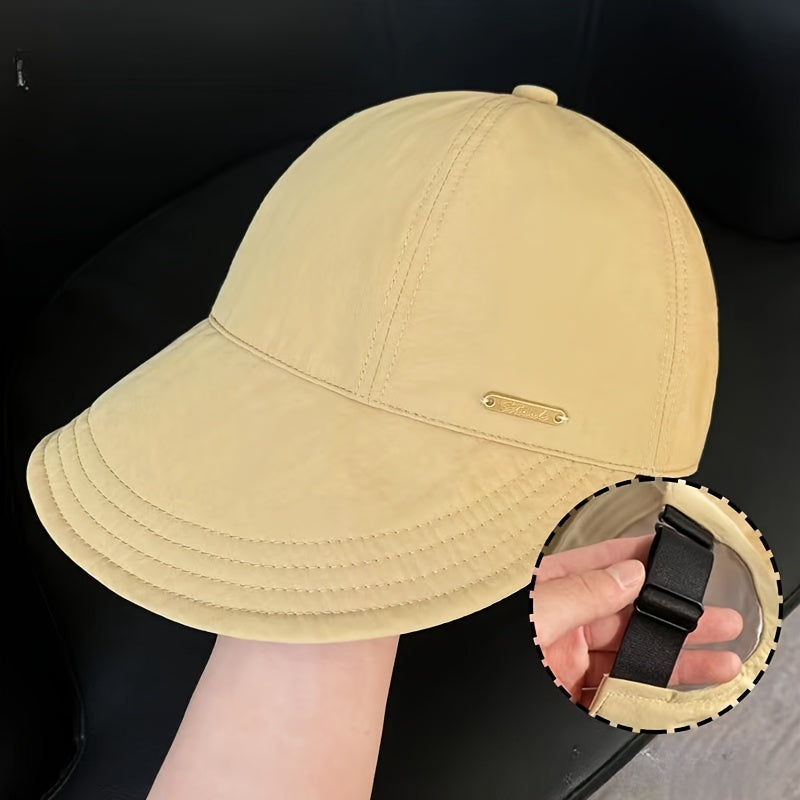Four Seasons Women's Shopping Travel Sports Large Brim Duckbill Sun Hat Spring and Summer Model Sun Protection Quick Dry Waterproof