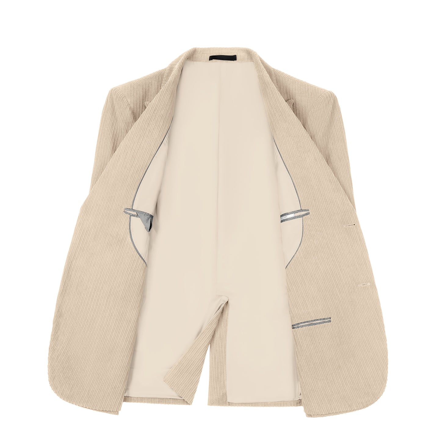 Men'S Navy Corduroy Blazer & Pants - Classic Notch Lapel, Casual Two-Piece Suit with Long Sleeves, Polyester Fabric, All-Season Wear, Casual Attire|Casual Style|Polyester Suit