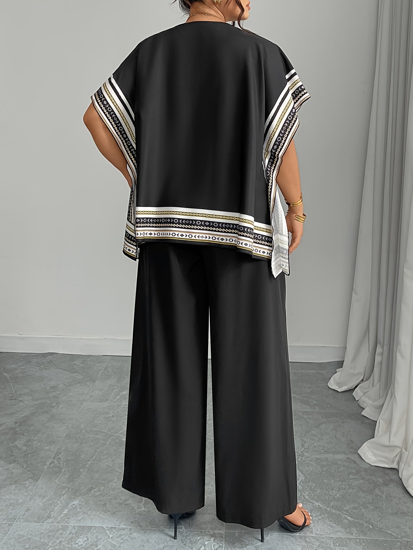 Plus Size, Casual Elegant Plus Size Women's Suit