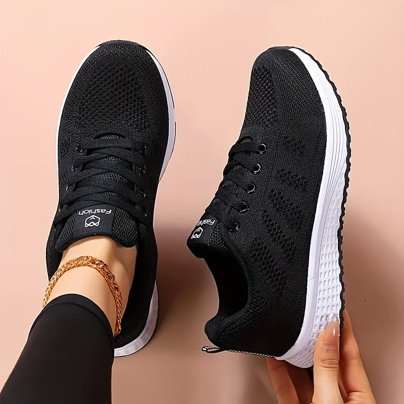 Hot Selling Fly Mesh Breathable Casual սպորտային կոշիկներ կանանց համար, թեթև և հակասայթաքող վազքի կոշիկներ