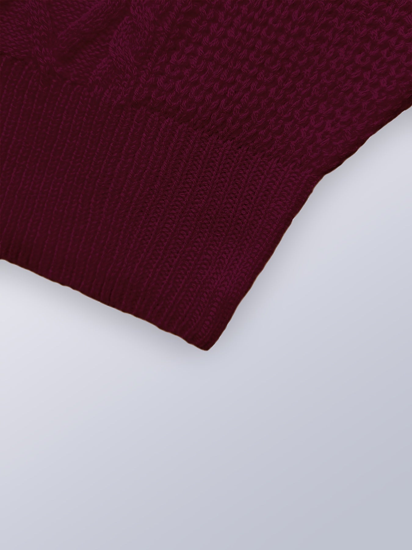 Elegant Cable Knit Sweater for Women - Casual Long Sleeve, Round Neck Pullover in Solid Color, Perfect for Fall/Winter