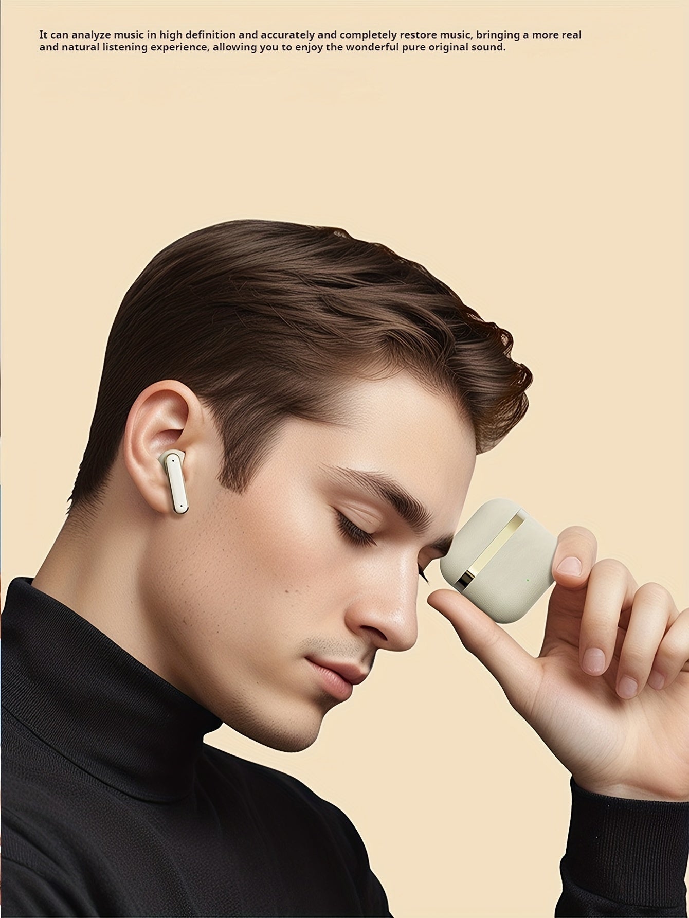 Նոր դիզայն True Wireless Music Semi-in-Ear ականջակալներ սպորտի համար, կոմպակտ ականջակալներ՝ TWS 9D HIFI ստերեո ձայնով, HD զանգով և Dolby Stereo-ով: Համատեղելի է Android-ի և Iphone-ի հետ երաժշտության և հեռախոսազանգերի համար: