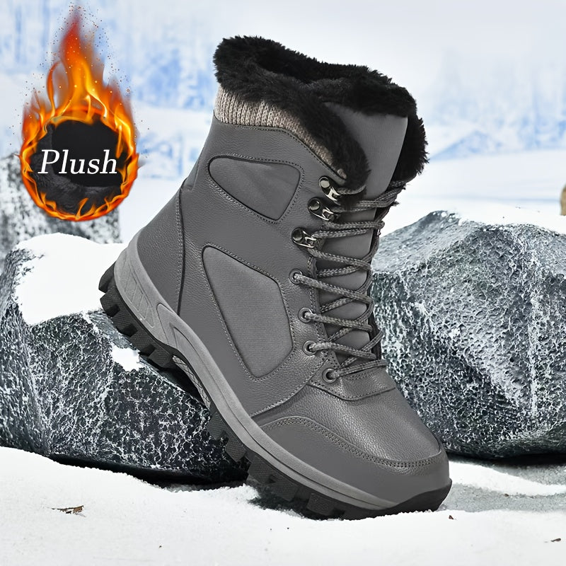 Winter Couple Hiking Boots, Women'S Snow Boots with Plush Lining - Non-Slip Rubber Sole, Suitable for Outdoor Activities Such As Mountaineering, Hunting, And Trekking, Hiking Gear for Men, Men'S Snow Boots, Men'S Winter Shoe,