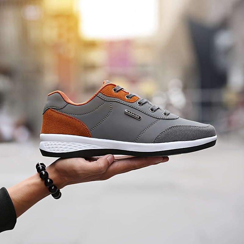 FAYWELLME Unisex Casual Sneakers, Breathable Low Top Lace-up Shoes, Solid Color All-Season Sports Running Shoes with MD Sole, Fabric Inner & Insole, Plain Toe