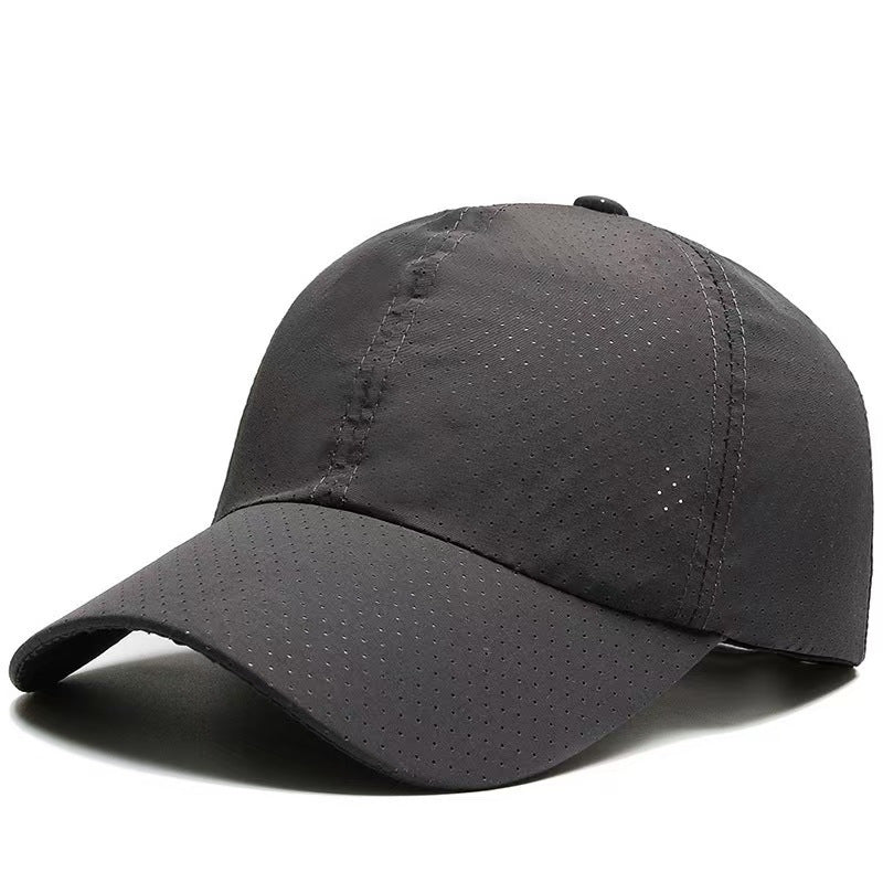 1pc Breathable Quick-Dry Mesh Baseball Cap for Men & Women - Adjustable Snapback, Lightweight Sun Hat for Outdoor Sports, Golf, Tennis, Running, Hiking, Camping - Black, Navy Blue, Dark Gray, Light Gray, Olive Green, Adjustab