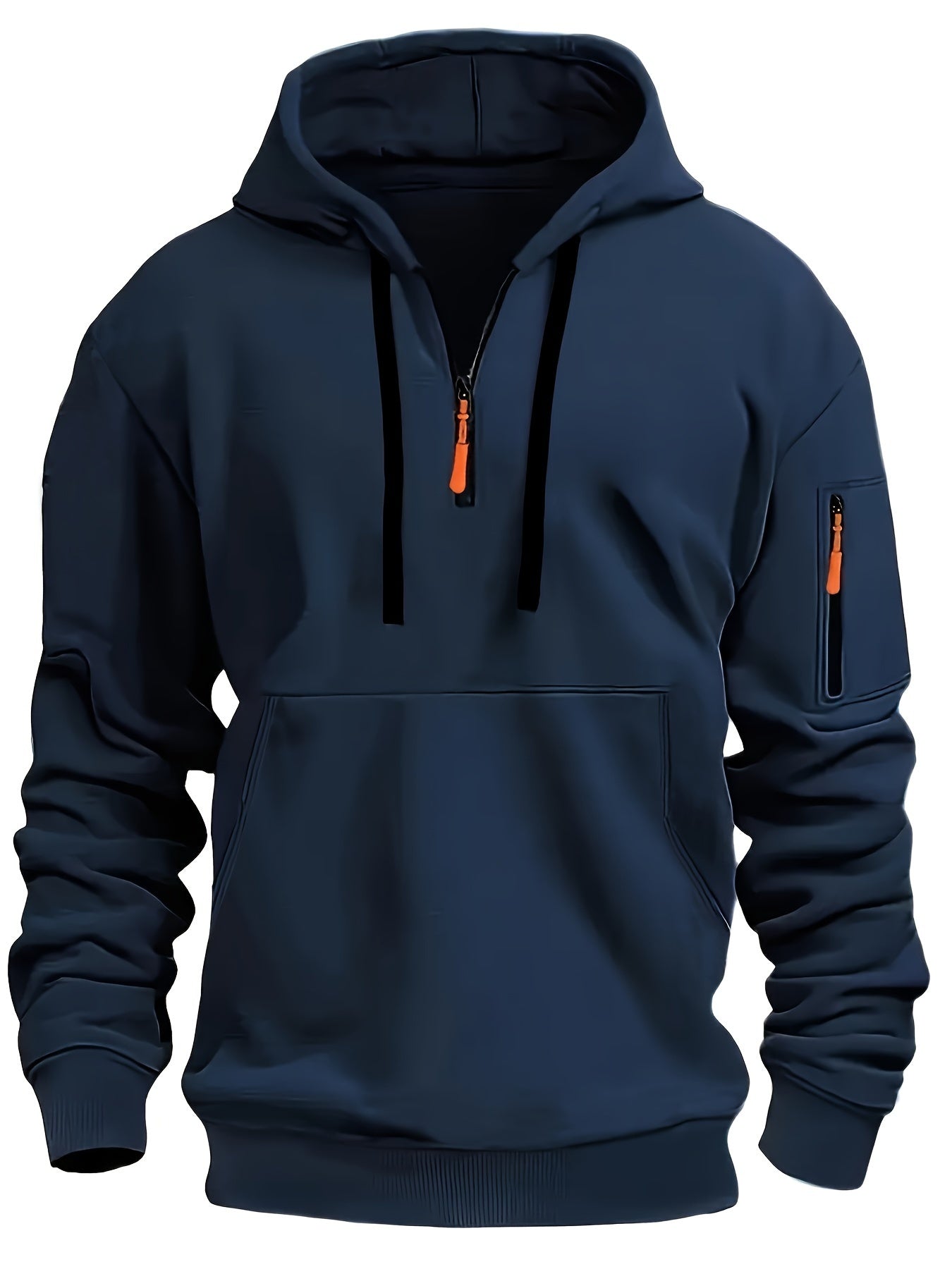Men's Casual Hoodie with Zipper, Soft And Breathable Polyester Fabric, Machine Washable, Autumn/Winter Fashion