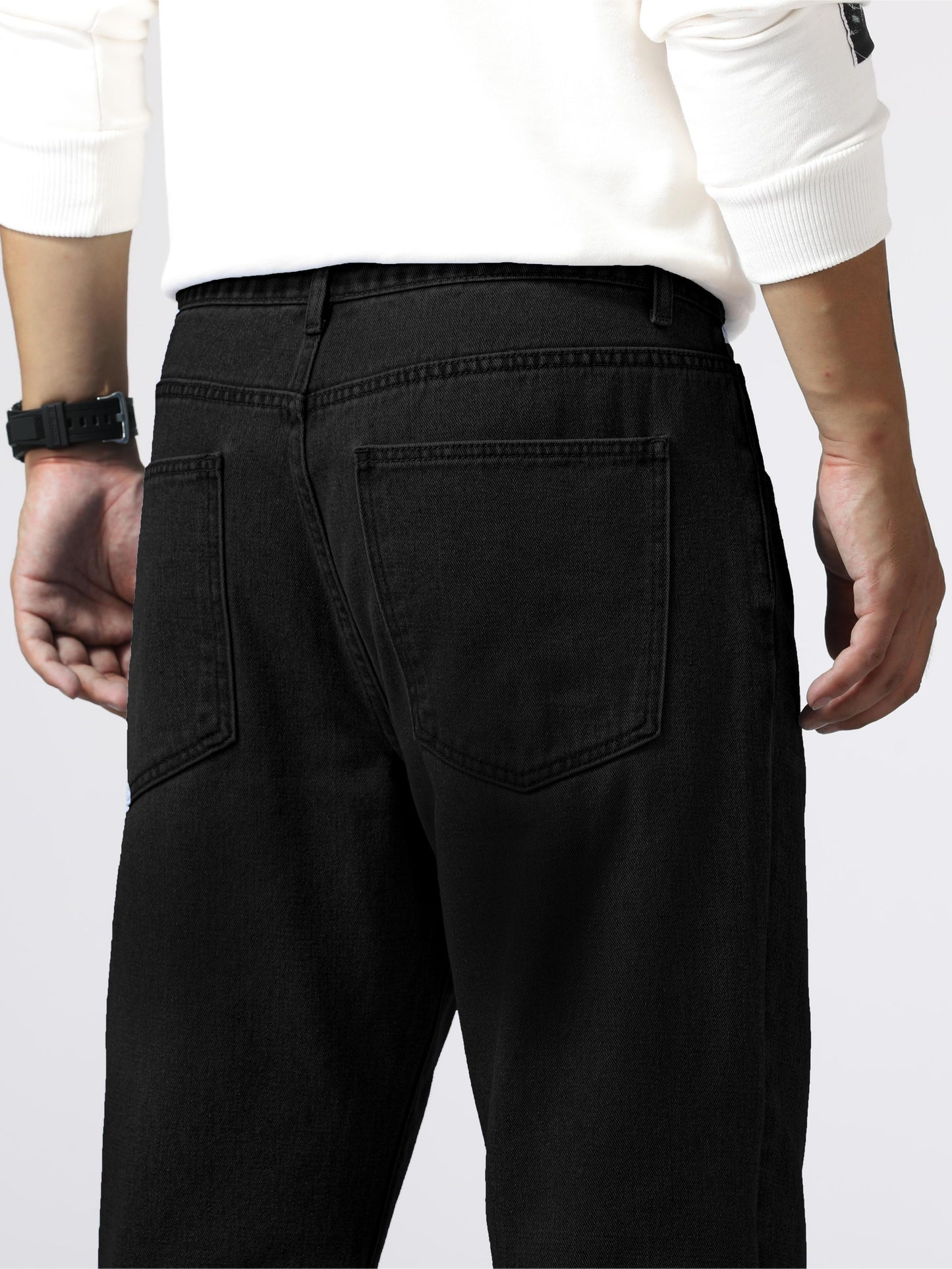 Loose Fit Straight Leg Jeans, Men's Casual Street Style Distressed Denim Pants For All Seasons