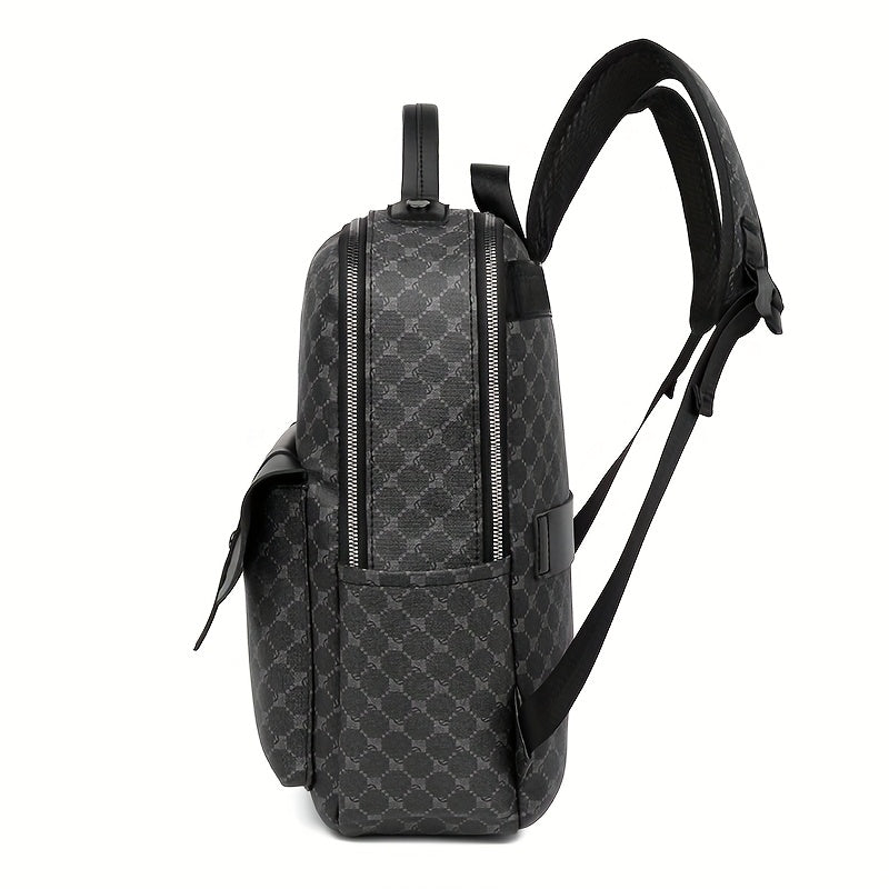Men's Business Casual Commuter Backpack - Multi-Pocket Convertible Shoulder Bag with Suitcase Attachment, Sleek Minimalist Design for Work Travel Daily Use, Travel Bag