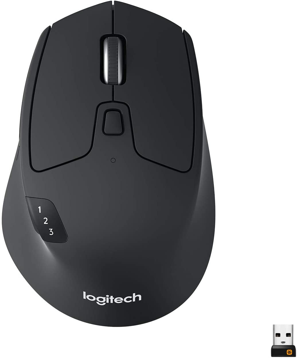 Logitech M705 Marathon Wireless Mouse, 2.4 Ghz USB Unifying Receiver, 1000 DPI, 5-Programmable Buttons, 3-Year Battery, Compatible with PC, Mac, Laptop, Chromebook - Black