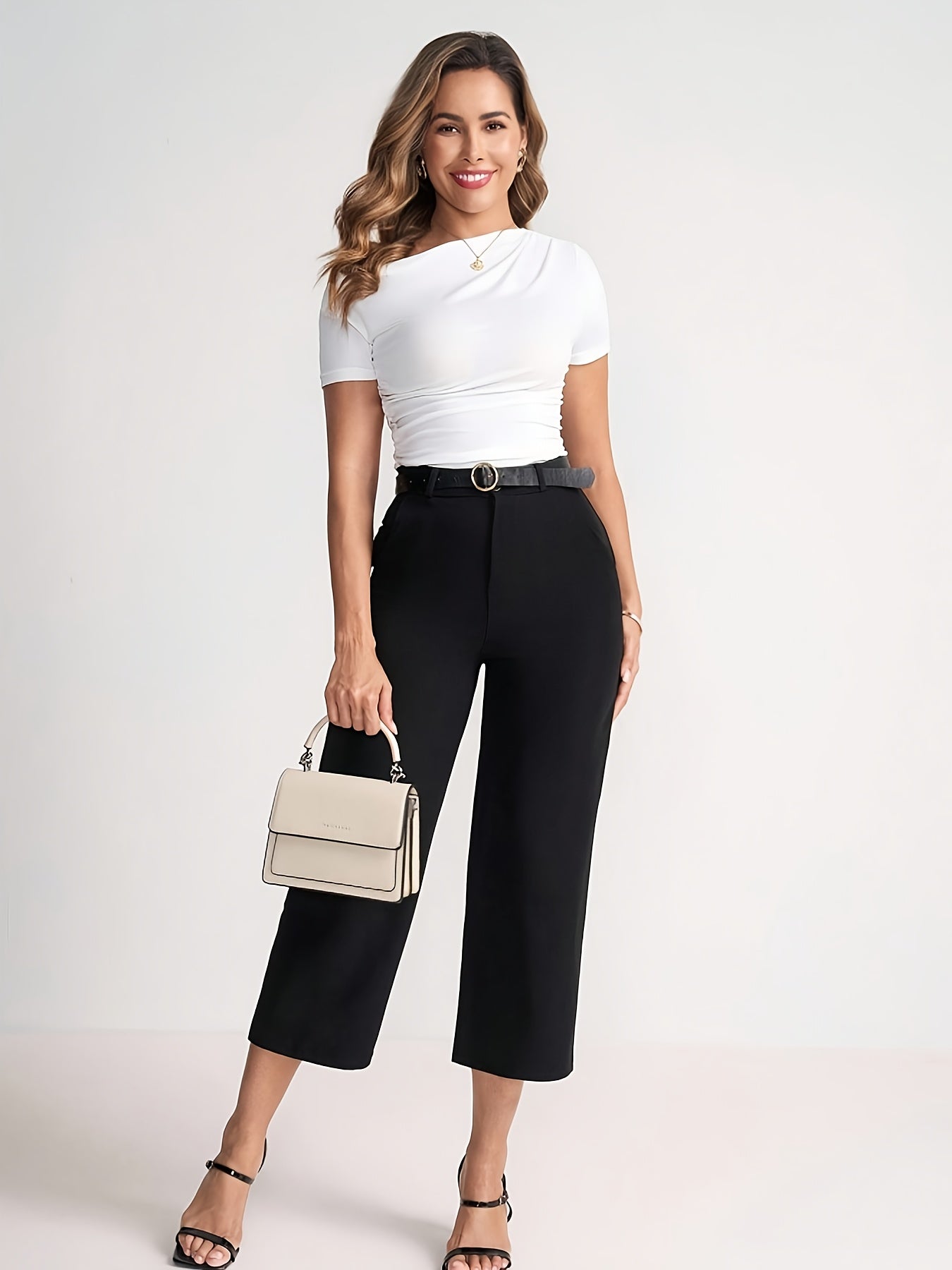 Women's Casual Asymmetrical Short Sleeve Ruffle Top 3-Pack