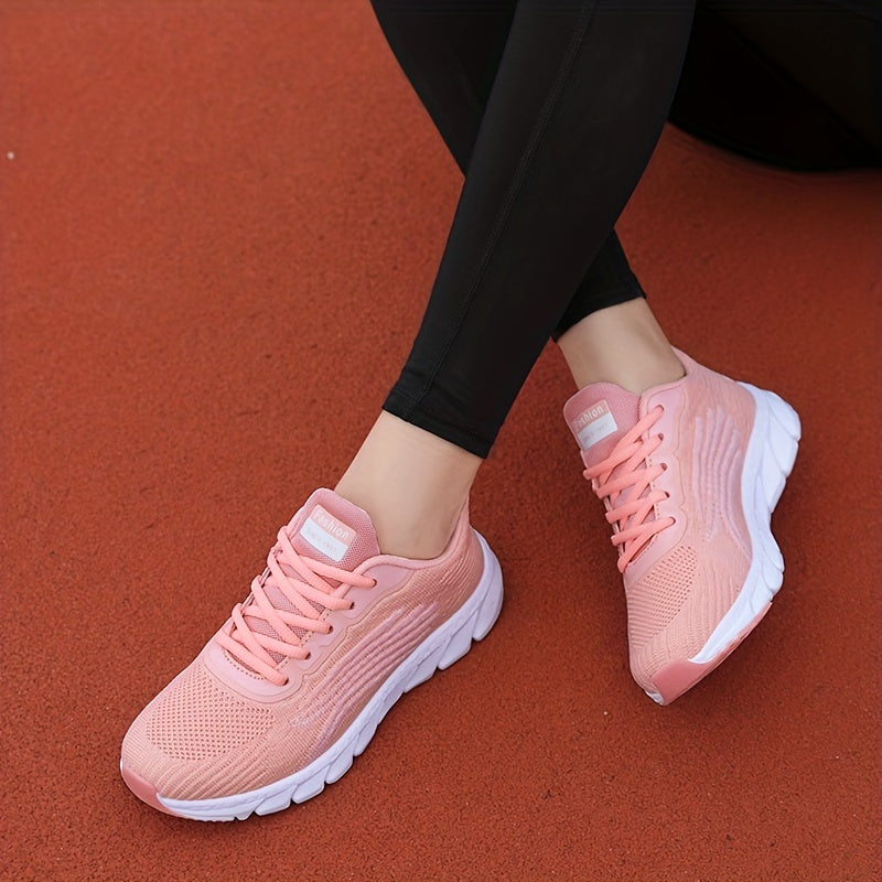 Women's Casual Mesh Breathable Running Shoes, Lightweight Soft Soled Outdoor Travel Sneakers