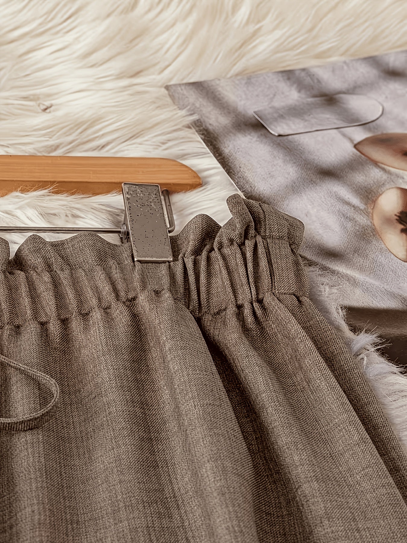 Women's Straight-Leg Casual Pants with Stretch Waist for Spring-Summer