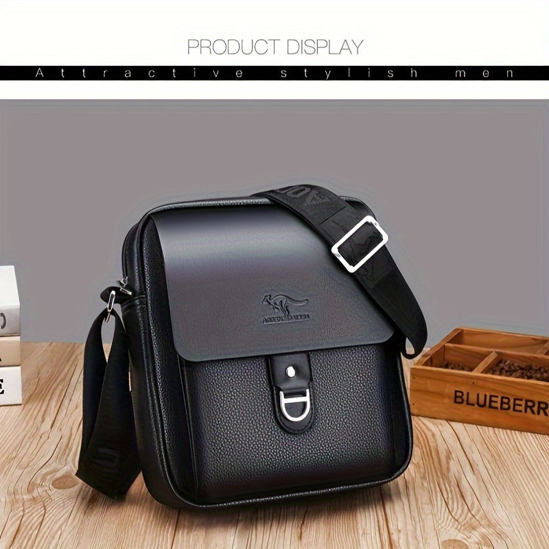 New Men'S Shoulder Bag Made of Genuine, Stylish Crossbody Bag, Casual Backpack for Men, Multifunctional Hanging Bag.