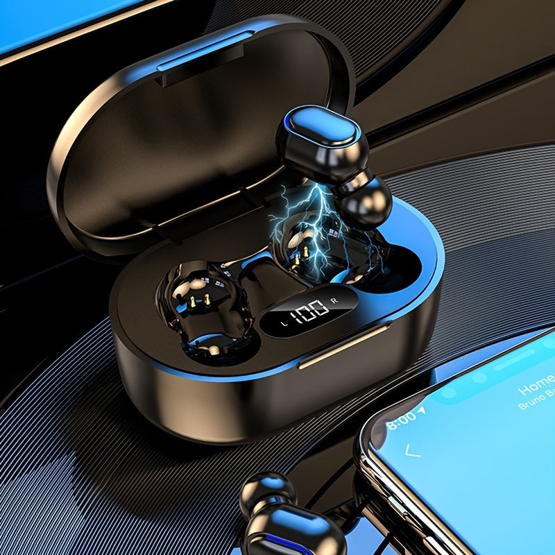 High-Quality E7S TWS Wireless Sport Headphones with LED Display, HiFi Stereo, Noise Reduction for Calls, Wireless Connectivity - USB Rechargeable, Earbuds, Headset