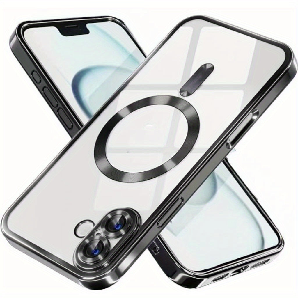 Suitable 1pc for iPhone 16 15 14 13 11 7/8/SE2/SE3 13 12 Nini 16 15 14 7/8 Plus 16 15 14 13 12 11 Pro 16 15 14 13 12 11 Max XR X/XS 16e phone case, with built-in camera lens protection film, anti-drop, ultra-thin and soft ele