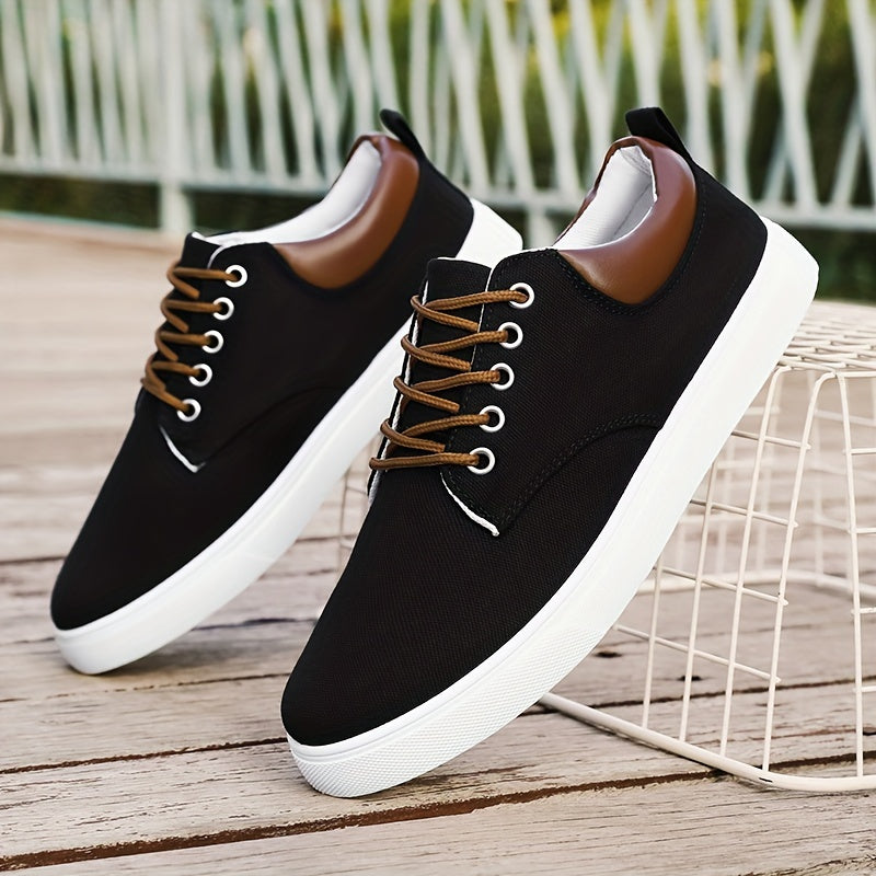 Men's Canvas Footwear - Non-Slip, Durable & Comfortable Lace-Up Shoes