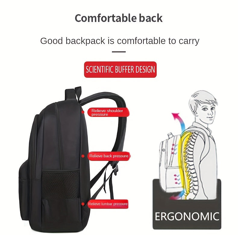 Men'S & Women'S Versatile Lightweight Backpack - Large Capacity, Durable Oxford Fabric, Adjustable Shoulder Straps, Ideal for School, Travel, Daily Commute, Sports, and Fitness, Casual Daypack|Minimalist Backpack|Durable Oxfo