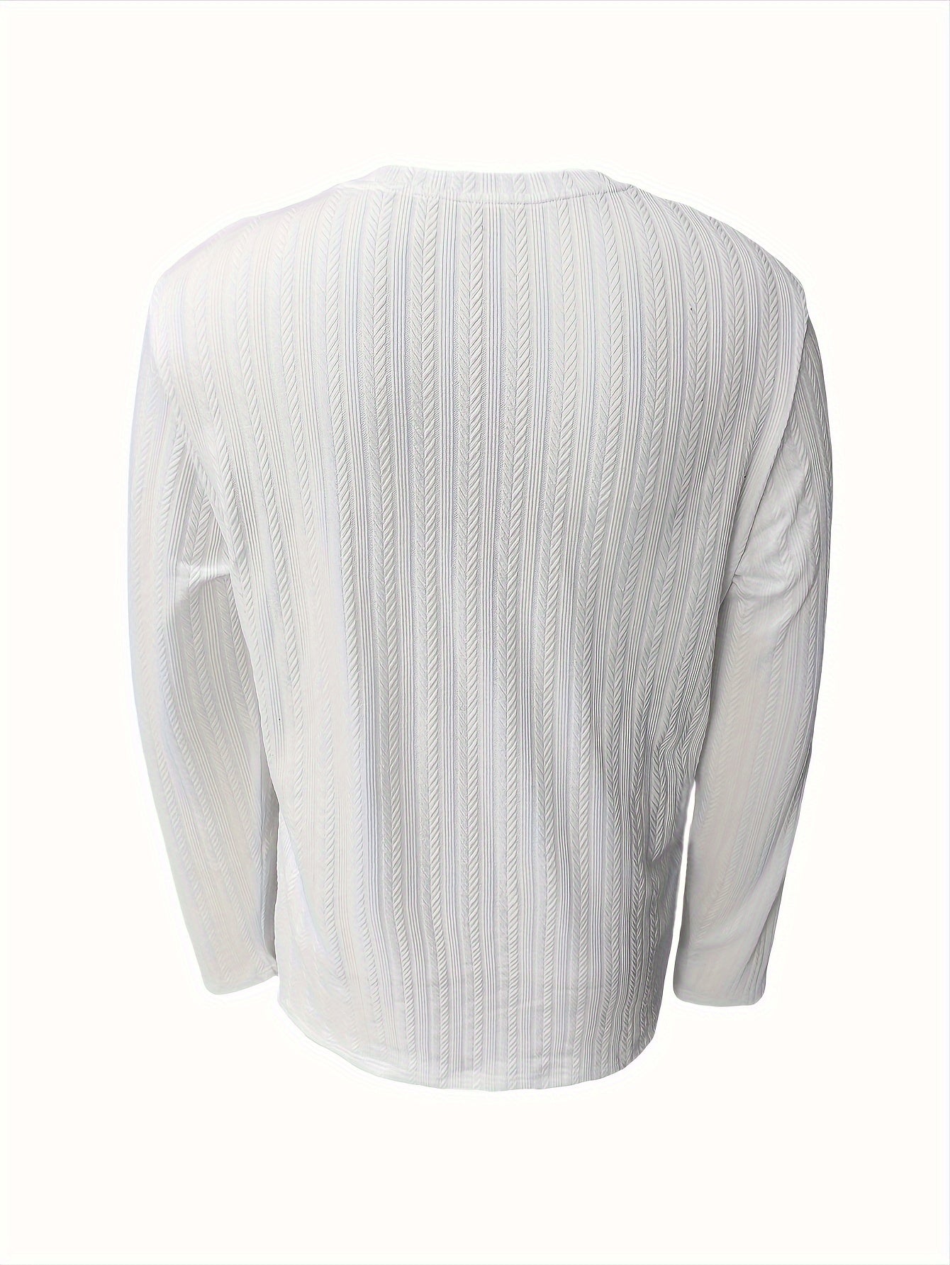 Men's Slim-Fit Long Sleeve T-Shirt - Casual Stylish, Perfect for Fall/Winter, Machine Washable