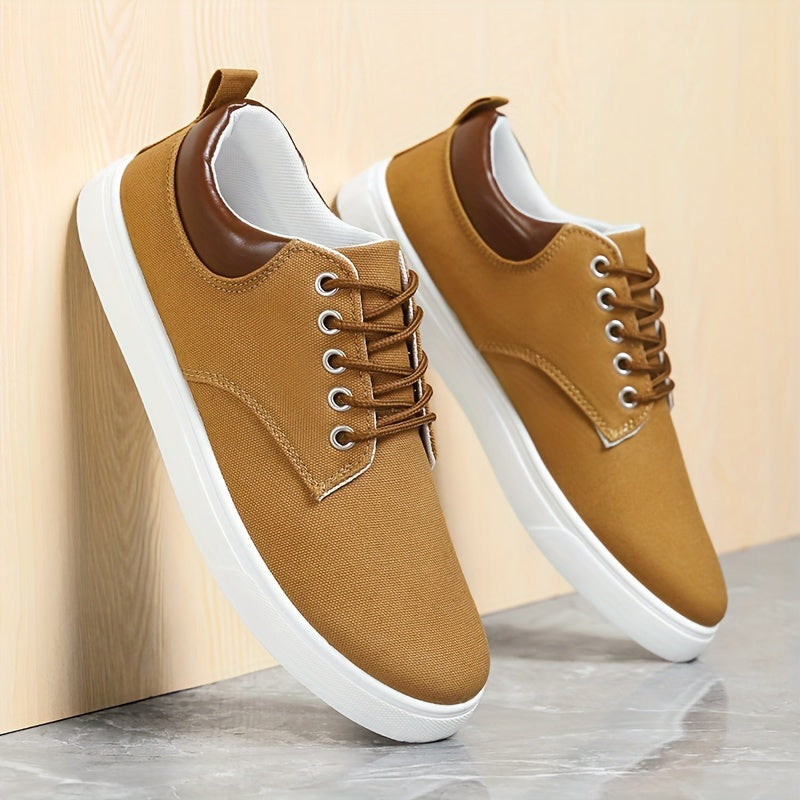 Men's Canvas Footwear - Non-Slip, Durable & Comfortable Lace-Up Shoes