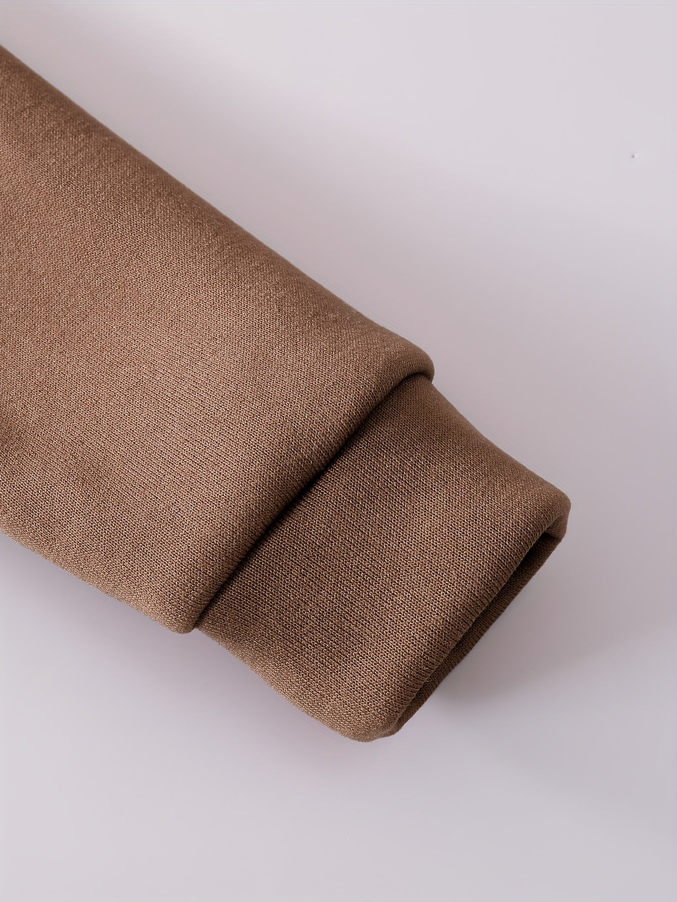 Boys' Fashion Set, Autumn/Winter Coffee Brown Hooded Lined Warm Jacket & Elastic Waist Velvet Pants with "ONPE‘" Letter Pattern - Casual Comfortable Thermal Sportswear Gift, Perfect for