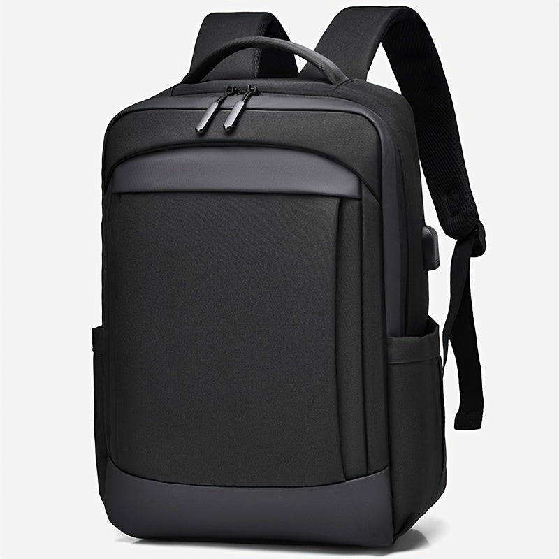 Large Capacity Laptop Backpack - Durable Oxford Fabric, Adjustable Shoulder Straps, Multiple Compartments for School, Work Travel - Black, Laptop Carrying Case, Work Commute Bag, Modern Backpack, Sturdy Construction