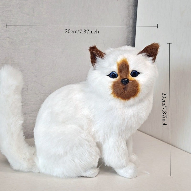 Սիմուլյացիոն կատվի խաղալիքներ՝ հինգ տեսակի կատուներով՝ պարսկական, սև, խայտաբղետ և այլ իրատեսական կենդանիների նախշերով։