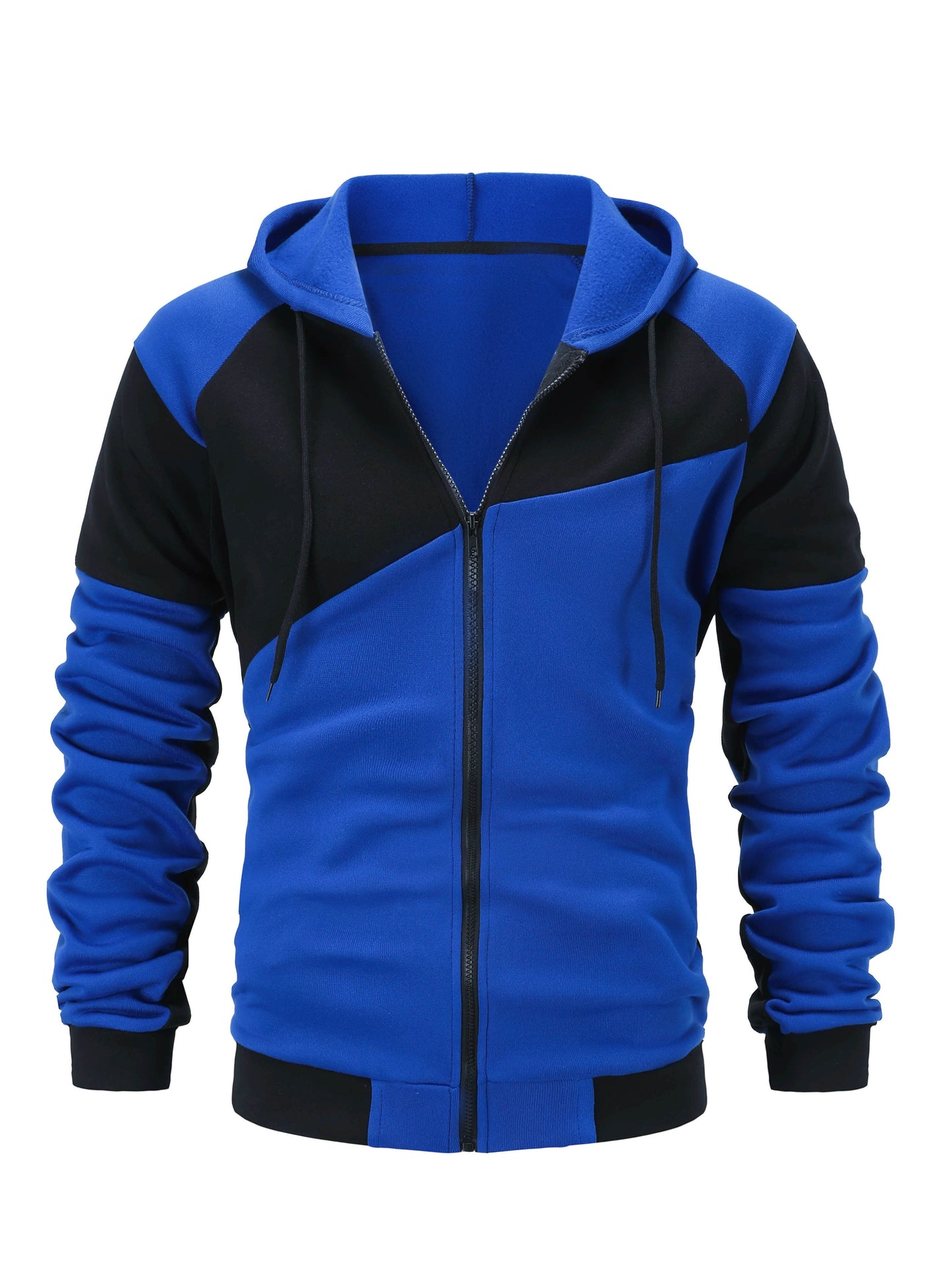 New Autumn and Winter Men's Zipper Design Hoodie Suit Fleece Hoodie Men's Casual Sports Suit