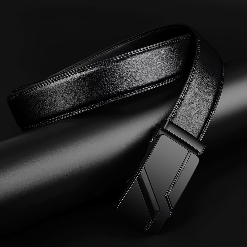 Business Men's Belt Black Automatic Buckle Fashion Belt Casual Men's Suit Belt Accessories