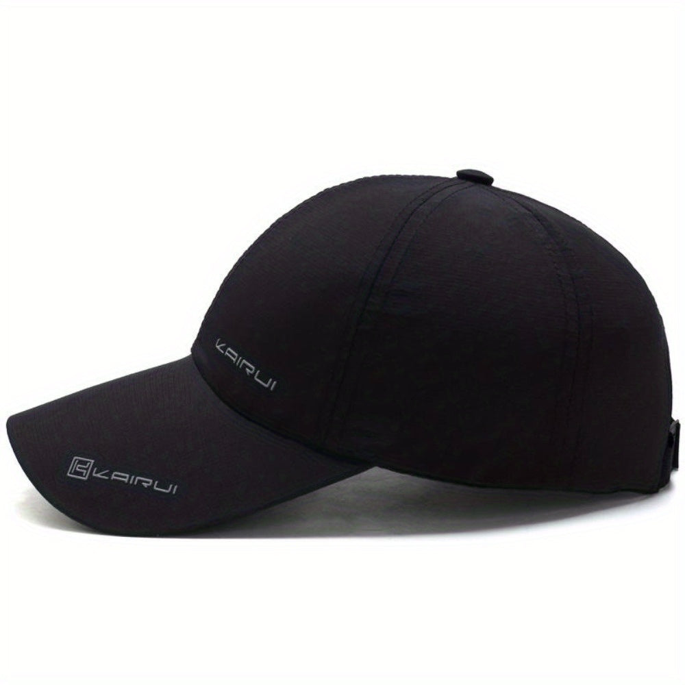 Kairui Unisex Breathable Sun Protection Baseball Cap, Lightweight Polyester 100% Fabric, Adjustable Casual Style, Alphabet Pattern, Hand Wash, Ideal for Mardi Gras & Ramadan Gifts