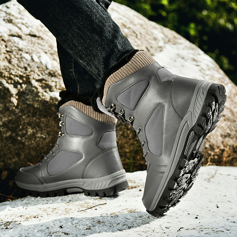 Winter Couple Hiking Boots, Women'S Snow Boots with Plush Lining - Non-Slip Rubber Sole, Suitable for Outdoor Activities Such As Mountaineering, Hunting, And Trekking, Hiking Gear for Men, Men'S Snow Boots, Men'S Winter Shoe,