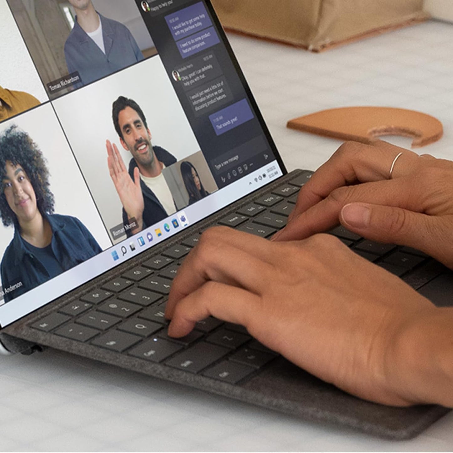 Microsoft Surface Pro Keyboard with Slim Pen 2 Bundle for Pro Copilot+ (11Th Edition), Pro 9 and Pro 8, Alcantara Material, Black