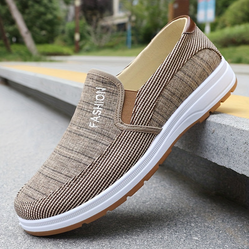 Men's Slip On Low Top Sneakers, All Seasons Outdoor Walking Camping Traveling