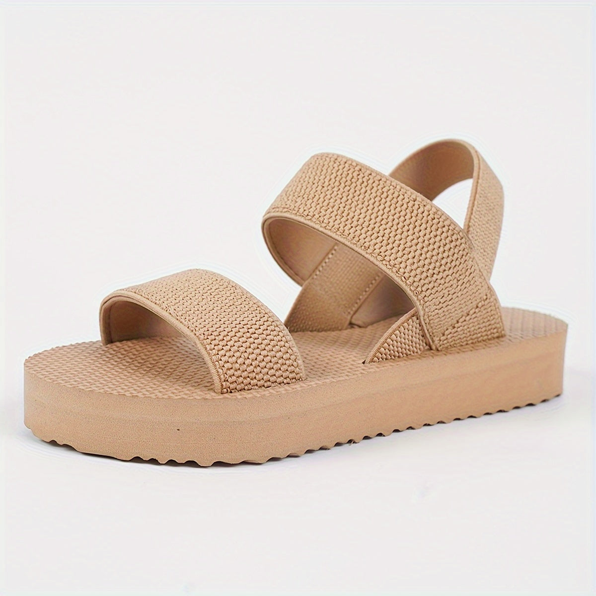 Women's Flat Slippers Summer Summer Elastic Band Flat Slippers Women's Thick Sole Slippers Fashionable Outdoor Slippers