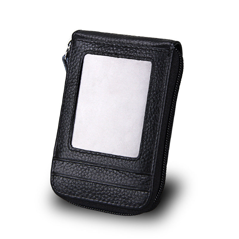 Men's Simple Casual PU Leather Card Holder Coin Purse Fashion Credit Card Bag