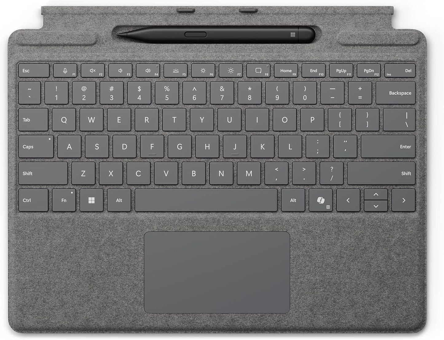 Microsoft Surface Pro Keyboard with Slim Pen 2 Bundle for Pro Copilot+ (11Th Edition), Pro 9 and Pro 8, Alcantara Material, Black