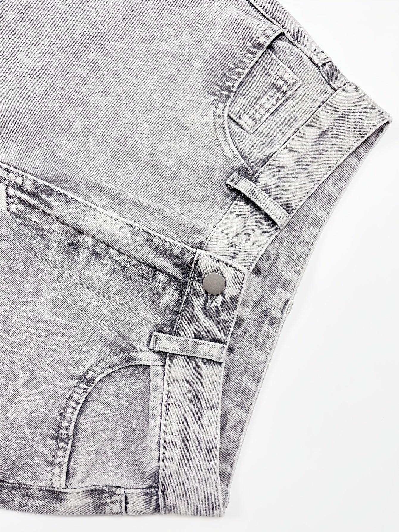 Women'S Casual Mid-Waist Wide Leg Jeans, 76% 13% Viscose 11% Polyester, Non-Stretch Denim, Solid Color, Washed Finish, Long Length, Zipper Fly, All Seasons, Woven Fabric, 390g/m² - Trendy Retro Loose Fit