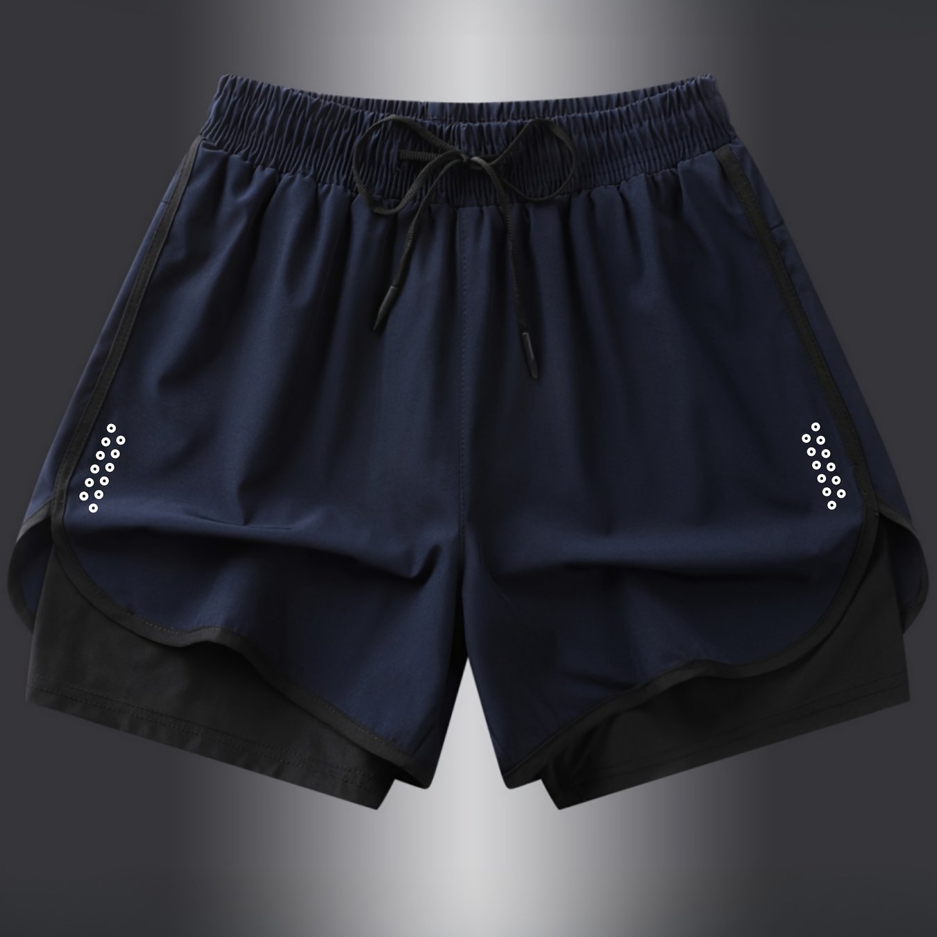 Women'S Active Geometric-Patterned Shorts - 92% Polyester, 8% Elastane Blend with Slight Stretch, Woven Athletic and Casual Shorts for Gym, Fitness, Running, Spring to Fall